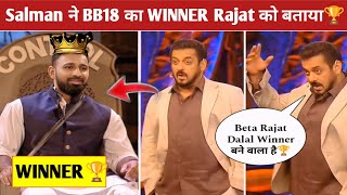 Salman khan Declare Bigg Boss 18 Winner Rajat Dalal 🏆BB18 Weekend Ka vaar Rajat Dalal Winner