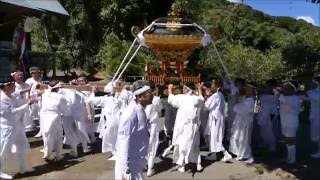 1707館山市洲宮の祭：洲宮神社で宮出し。安房神社の后神を祀る神社。H28smy01