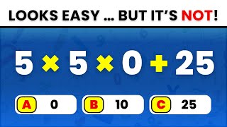 This Math Quiz Looks Easy… Until You Try It! 😵 30 Brain Teasing Questions