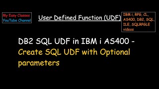 Optional parameter in SQL UDF on IBM DB2 for i SQL