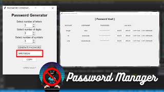 Password Manager Using Python | Password Generator and Manager Using Python