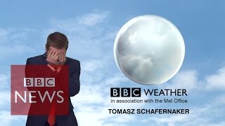 BBC News weatherman loses it live on-air but somehow 'makes' it through - BBC News