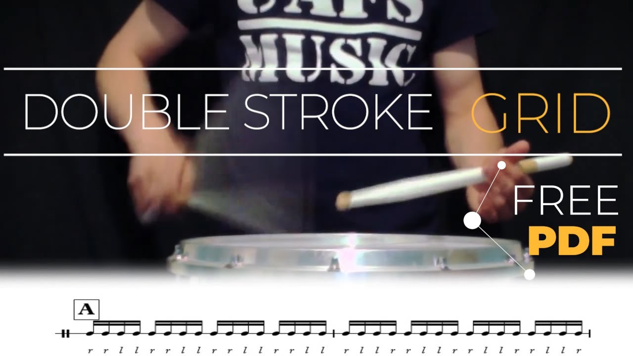 Double Stroke Grid - Snare Drum Exercise W/ Sheet Music (DOWNLOAD FREE ...