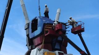 潮風公園ガンダム解体風景２