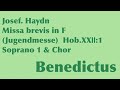 Josef Haydn / Missa brevis in F / Jugendmesse / Hob.XXⅠⅠ:1 / Soprano1&Chor / Benedictus