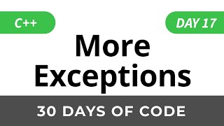 Day 17: More Exceptions - 30 Days of Code HackerRank Solutions