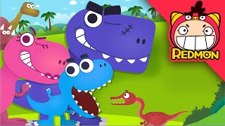 Tyrannosaurus family song | Dinosaur songs | T-Rex Songs | Nursery Rhymes | Song for Kids | REDMON