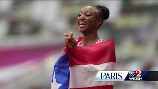 Gold medal track star looking to represent Puerto Rico again this summer, trains