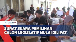 Surat Suara Pemilihan Calon Legislatif Mulai Dilipat