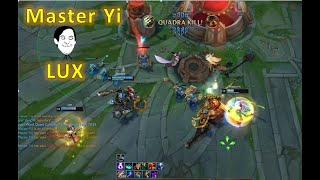 Master yi and lux | New Account Fun | Teasing Newbies | Getting Fed