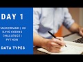 Day 1 hackerrank | 30 day coding challenges using python | python language | data types