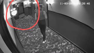 Real ghost footage caught on hotel security camera