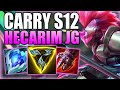 HOW TO PLAY HECARIM JUNGLE & CARRY FROM BEHIND IN S12! - Best Build/Runes S+ Guide League of Legends