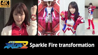 [4K] Japan Local Tokusatsu heroine (Sparkle Fire) transformation