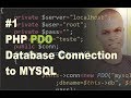 Database Connection Using PDO In OOP PHP | Object Oriented PHP Tutorial