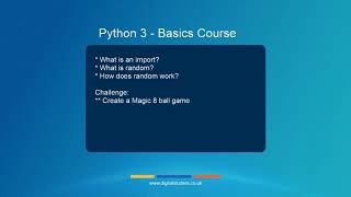 9. Importing random - Python 3 basic tutorial series - Digital Student Online School
