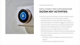 "Introduction to Data Quality and Data Management" Course Preview: DG/DM Key Activities