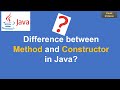 21.Java Tutorial:Difference Between constructor and method in Java|Zest Prime
