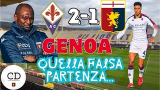 GENOA falsa partenza: la FIORENTINA piazza un uno-due micidiale. La rimonta del GRIFONE è a metà!