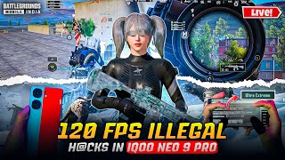 120FPS Testing iQOO Neo 9 Pro Live with FPS Meter Conqueror Lobbies #iqooneo9pro #120fps #bgmi