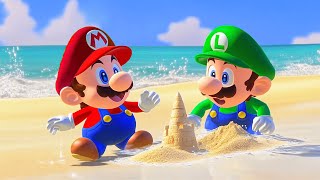 Super Mario Odyssey - MARIO x LUIGI Play ON Beach ! Mario Story