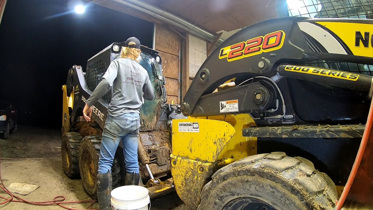 Bedding Changing Tires Skid Loader Maintenance Youtube