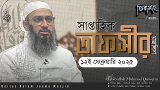 সাপ্তাহিক তাফসীর ১২ ফেব্রুয়ারি ২০২৫ ||  সুরাতু ফুরকান (২)  |Habibullah Mahmud Quasemi