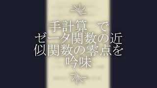 手計算　で　ゼータ関数の近似関数の零点を吟味