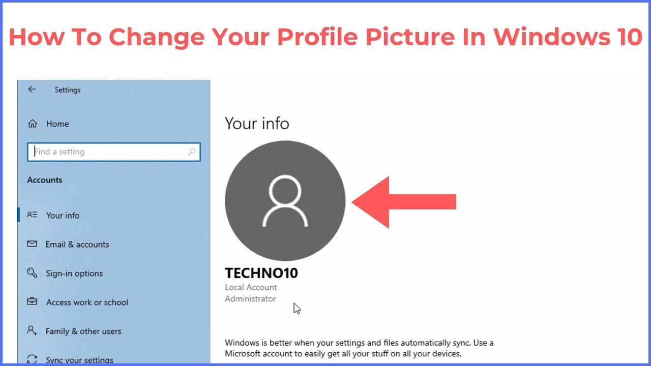 Windows 10 Change Profile Picture Beginners Tutorial Riset