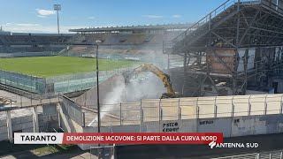 21 GENNAIO 2025 - TARANTO - DEMOLIZIONE IACOVONE: SI PARTE DALLA CURVA NORD