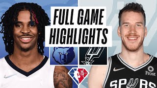 GRIZZLIES at SPURS | FULL GAME HIGHLIGHTS | January 26, 2022