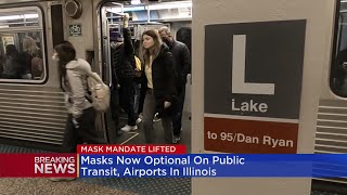 Masks now optional on public transit, airports in Illinois