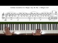 kuhlau sonatina in c major op. 20 no. 1 allegro mvt piano tutorial