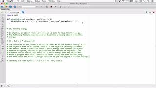 5.14. (Part 1) Kinetic Energy - Python