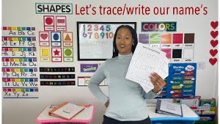 Preschool Preparation/Teach At Home-Name Tracing/Name Writing Worksheets