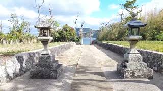 #小値賀  2022  12  14  昼  🌼  #地の神島神社  #沖の神島神社を臨む