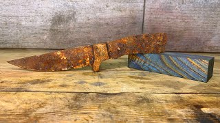 Restoration of an Old Hunting Knife! The most Beautiful Handle