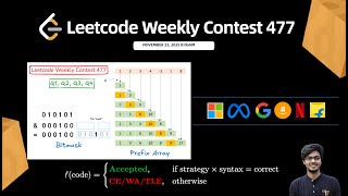 Leetcode Weekly Contest 477 | Q1, Q2, Q3, Q4 Solution Explained C++ | Bitmask, Prefix Sum | Watch2X🚀