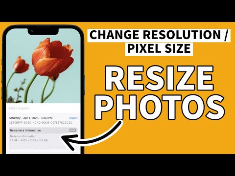 How to change the PIXEL SIZE of photos on iPhone without losing their quality I reduce the resolution of photos