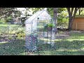 sunnydaze deluxe walk in greenhouse with 4 shelves for outdoors clear hgh 840