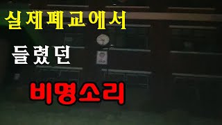 실제 폐교탐방 중 사람비명소리가 들렸습니다