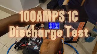 POWMr 12.8V 100AH  100A 1C Discharge Test