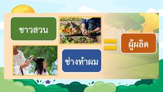 ความหมายของผู้ผลิตและผู้บริโภค (สังคมศึกษา ป 3)