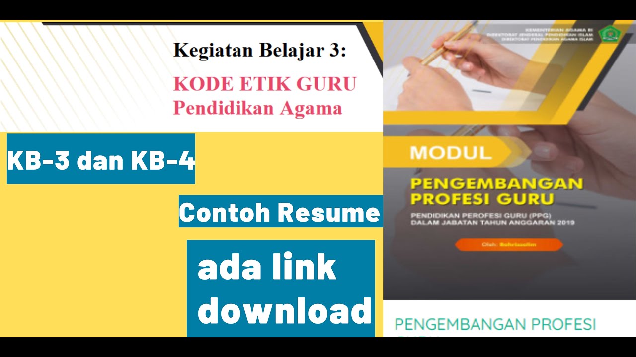 MODUL PENGEMBANGAN PROFESI GURU | Resume KB-3 Dan KB-4 | PPG KEMENAG ...