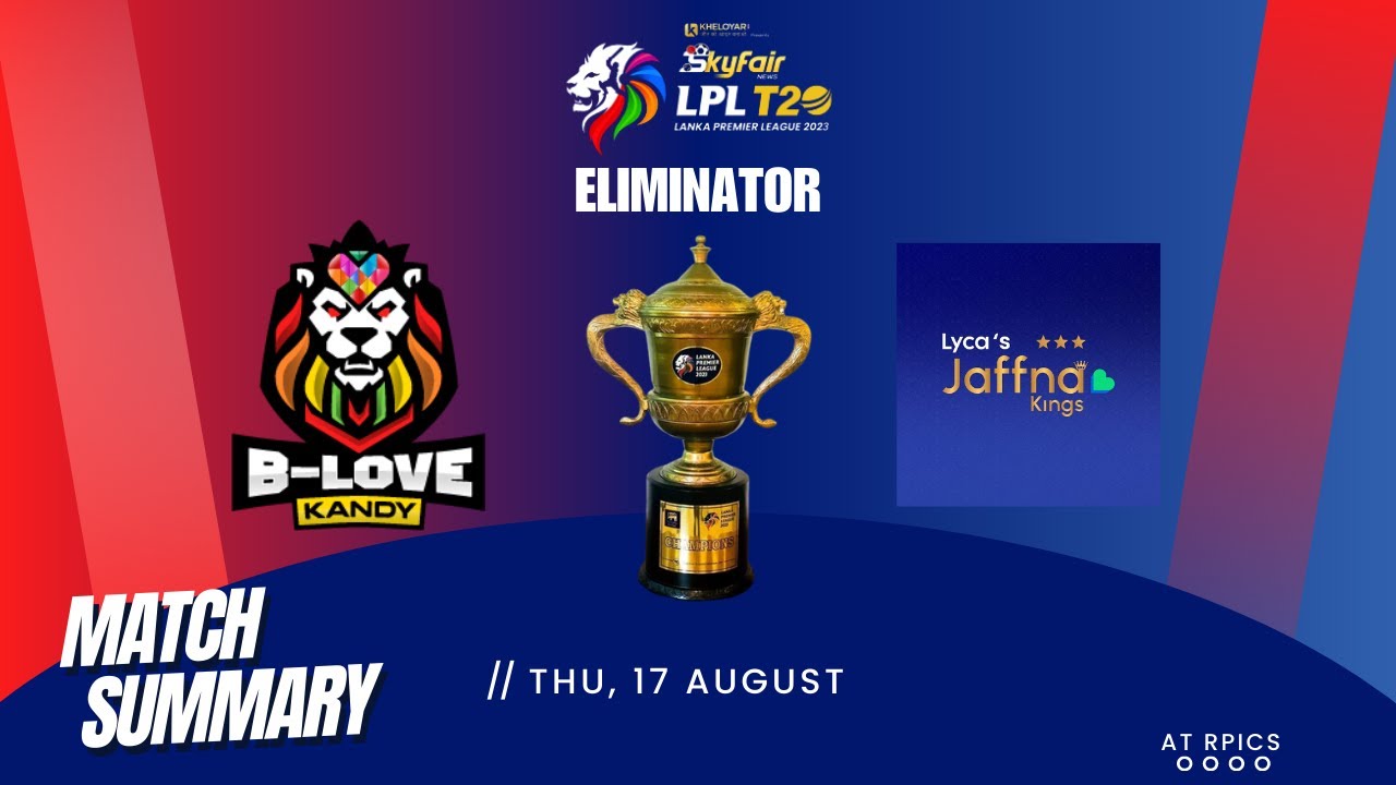 Eliminator | B-Love Kandy Vs Jaffna Kings | LPL 2023 - YouTube