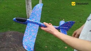 35CM DIY Hand Throw Flying Glider Planes Toys For Children Foam Aeroplane Model - Gearbest.com