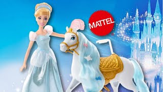 Cinderella 💙🦋 and Royal Horse Doll Playset 🐴💫✨ by Mattel Unboxing / Review