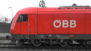 Rankweil: Hercules ÖBB Rh 2016 bei Vorbeifahrt an Cityjet VMOBIL Rh4748 und Ausfahrt➡️Bludenz