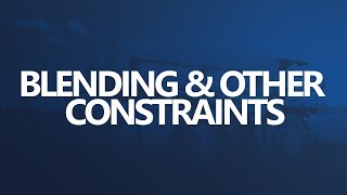 SimSched Basics | Blending and other constraints