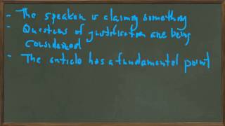 Analyzing arguments - 1